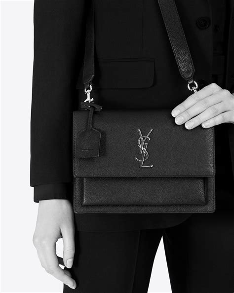 icy white sunset ysl medium bag|ysl chain flap bag review.